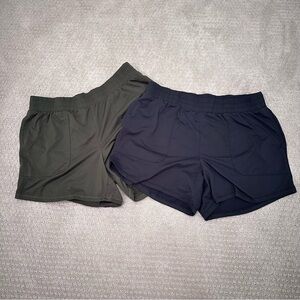 Bundle of 2 All in Motion Women’s 4” Athletic Shorts – Size M (Black & Olive)